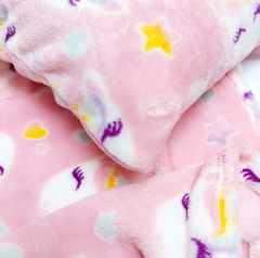 Manta Peluche + Almohadita Unicornios - comprar online
