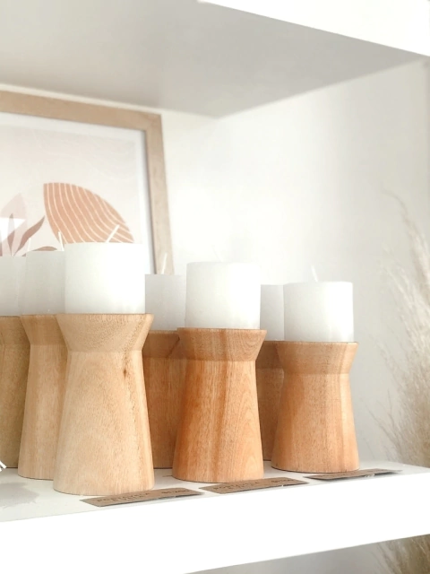 Porta vela con vela (S, M o L)