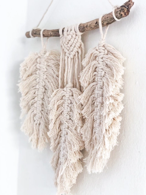 Telar Macrame Plumas