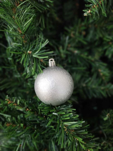 Bolas Bubble 6cm Prata Fosco