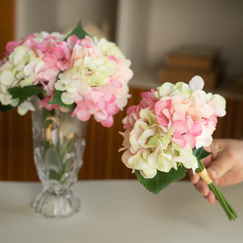 Flor Hortênsia Mista Rosa - comprar online
