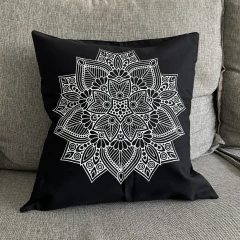 Almohadon Negro Con Frases 40x40 (Funda y Relleno)