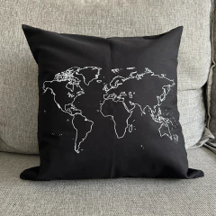 Imagen de Almohadon Negro Con Frases 40x40 (Funda y Relleno)