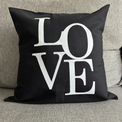 Almohadon Negro Con Frases 40x40 (Funda y Relleno) - Deco Factory