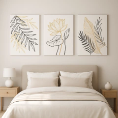 Combo x3 Cuadros Botánica (COM-14) - Deco Factory