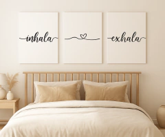 Combo x3 Cuadros Inhala Exhala Frases (COM-18) - tienda online
