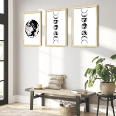 Combo x3 Cuadros Fases Lunas (COM-2223) - tienda online