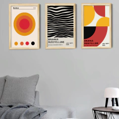 Combo x3 Cuadros Arte - Bauhaus (COM-3022) - Deco Factory