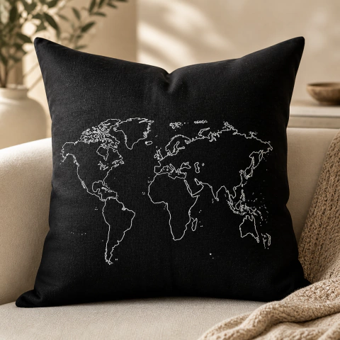 Almohadon Negro Con Frases 40x40 (Funda y Relleno) en internet