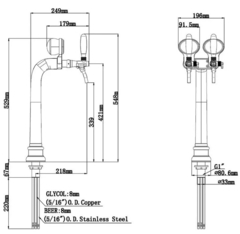Pilon Torre Elbow Plata 2 salidas (1034229-20) - comprar online