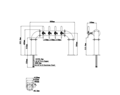 Arco Acero Inoxid Talos P/ 4 Canillas (1046405-00) - Dundalk Beer / Importador Directo de Equipamiento cervecero