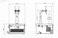 Chopera Electrica Talos Counter Top 2 Canillas (1081252) - Dundalk Beer / Importador Directo de Equipamiento cervecero