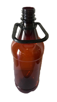 Botella De Cerveza Plástica De 1 Litro Pet Color Ambar con manija y C/Tapa X 90 unid (EN CAJA) - comprar online