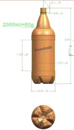 Botella Cerveza 2 Litros Pet Color Cristal C/tapa (bolson) - Dundalk Beer / Importador Directo de Equipamiento cervecero