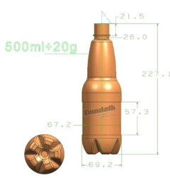 Botella Cerveza 500cc Pet Color Ambar C/tapa - Dundalk Beer / Importador Directo de Equipamiento cervecero