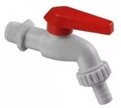 Canilla esferica pvc 1/2 con manija