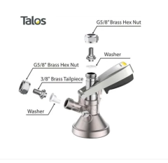 Conector G Talos Con Valvula de alivio - Dundalk Beer / Importador Directo de Equipamiento cervecero