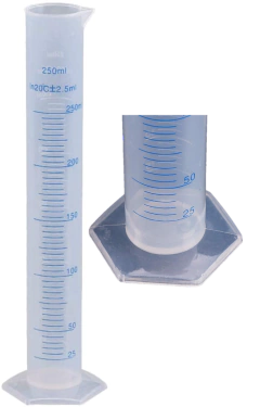 Probeta Graduada De Plástico Transparente Cilindro 250 Ml no