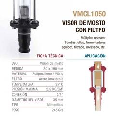 Visor de Mosto con Filtro en internet