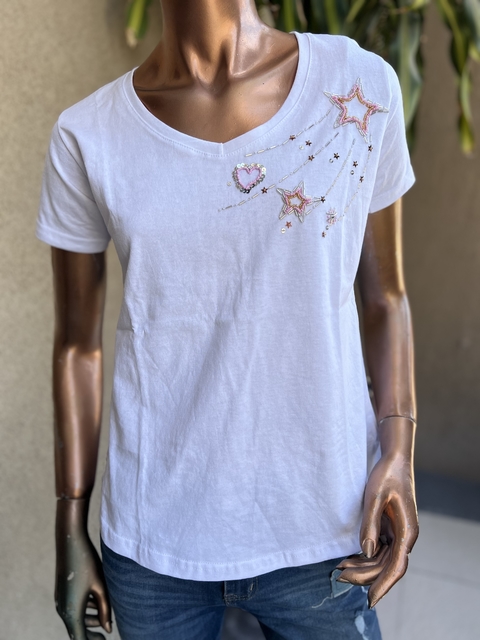 Remera Estrella Fugaz Escote en V