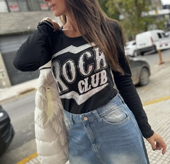 Remera manga larga bordada Rock