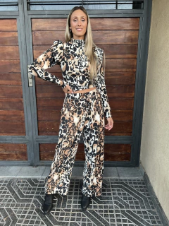 Polera Poppy Animal Print Marrón - tienda online