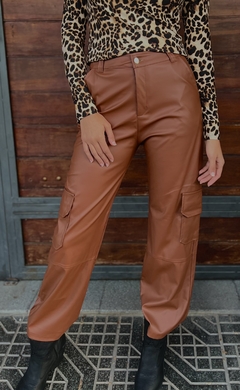 Pantalón engomado Kristen Marrón