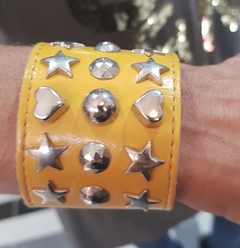 Brazalete cuero Mostaza