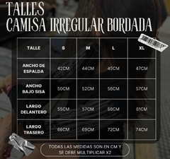 Camisa bordada ORO Irregular - tienda online