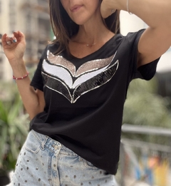 Remera Hojas Talle amplio - comprar online