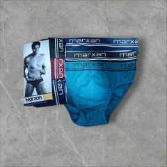 Imagem do Kit 3 Cuecas Slip Algodão Canelado Elástico Cós Largo Marxan