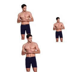 Kit 3 Cueca Boxer Long Leg Microfibra sem costura trifil