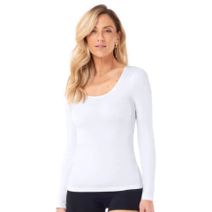 Blusa Manga Longa Zee Rucci Microfibra Sem Costura