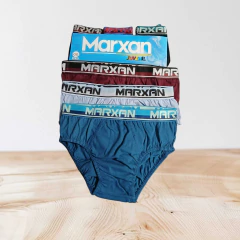 Kit 3 Cuecas Slip Juvenil Algodão Marxan