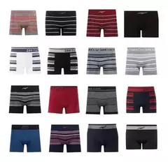 Kit 10 Cueca Boxer Sem Costura Cores sortidas Zee Rucci - Tenda das Cuecas - Meias e Pijamas