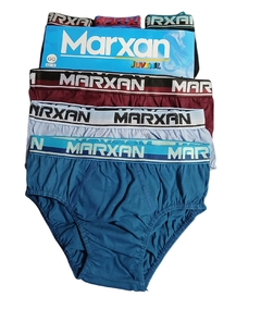 Kit 3 Cuecas Slip Juvenil Algodão Marxan