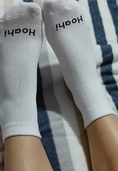 Imagem do Kit Com 6 Pares Meias Hoahi Soquete Branca 33 a 38