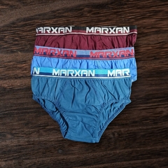 Kit 3 Cuecas Slip Juvenil Algodão Marxan na internet