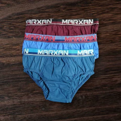 Kit 3 Cuecas Slip Juvenil Algodão Marxan na internet