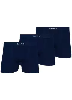 Kit 3 Cueca Boxer Lupo Micromodal Sem Costura 0661-001