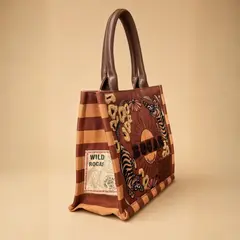 Cartera Popa tostado y print - comprar online