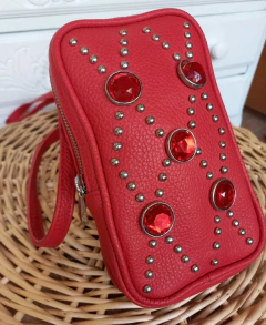 PORTA CELULAR/BANDOLERA SANTORINI ROJO - comprar online