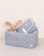 Caja Pañalera Rayada Azul