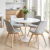 Mesa Tulip DIA100 + 4 Sillas Tulip Tapizadas - comprar online