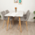 Mesa Bolonia simil mármol Bco 140x80