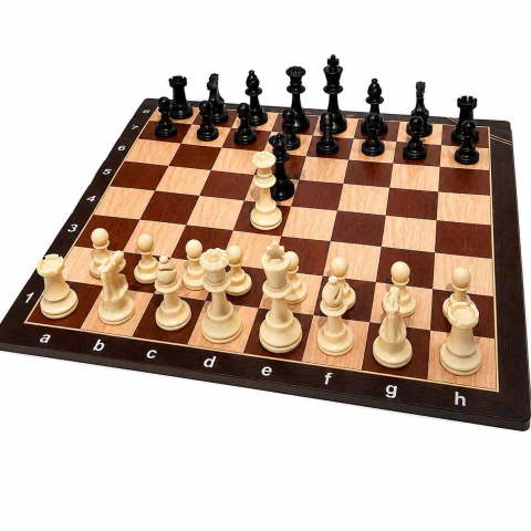Juego De Ajedrez Profesional Tipo Staunton con doble dama, pesado y felpa Con Tablero