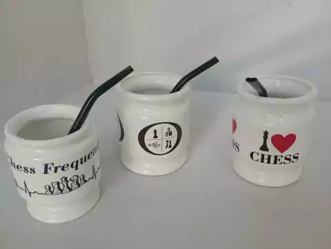 Mates ceramica con bombilla