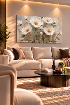 Cuadro 1 Pieza Abstracto Flores FL1 - comprar online