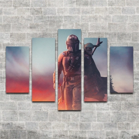 Cuadro Poliptico Mandalorian 10