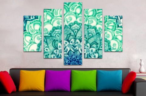 Mandala Turquesa 110x70cm